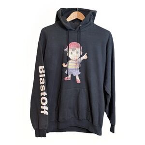 Unisex NESS Super Smash Bros Black Hoodie Mens XL
